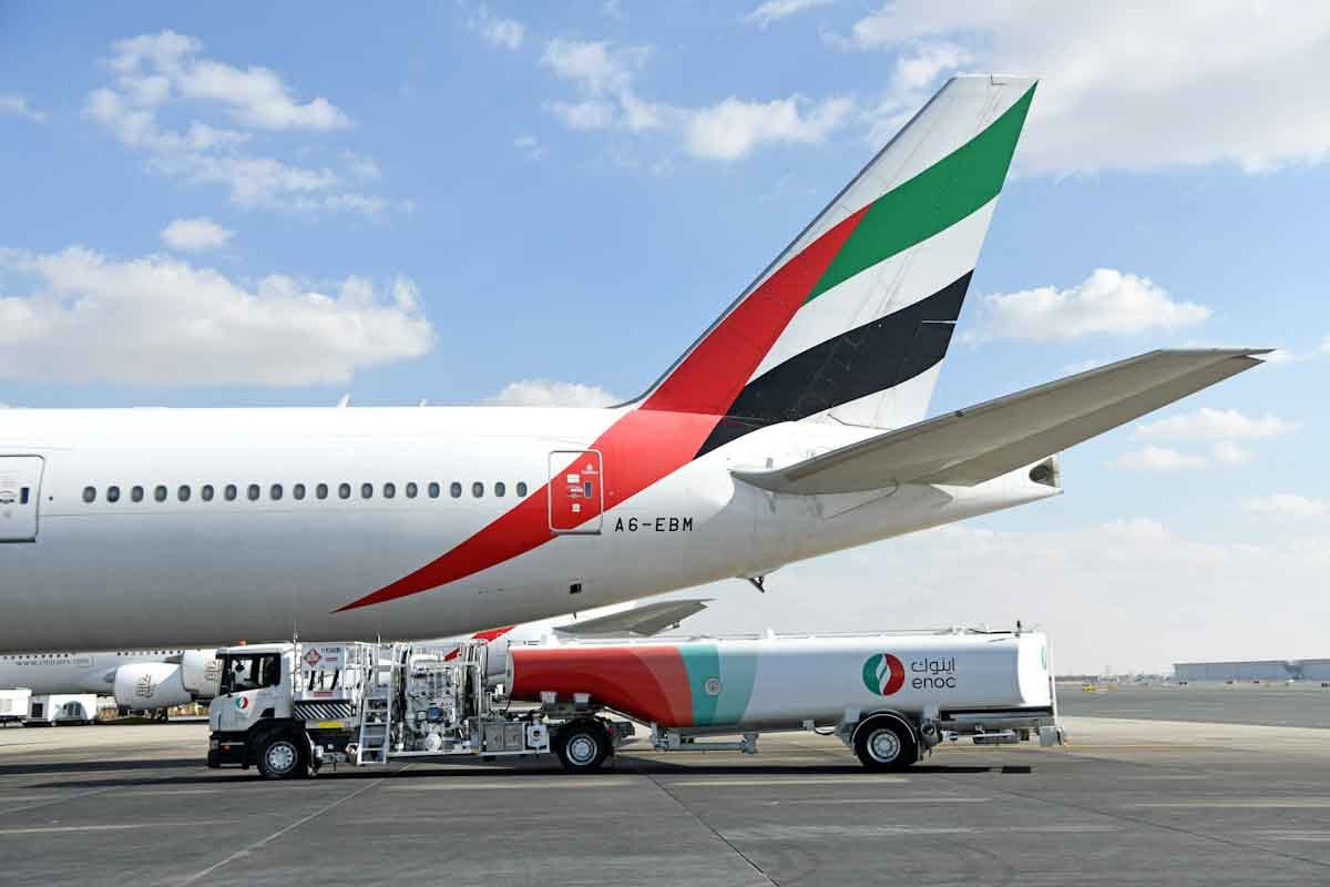 Emirates completa pruebas utilizando 100 biojet (SAF) Emirates completa pruebas utilizando 100 biojet (SAF)