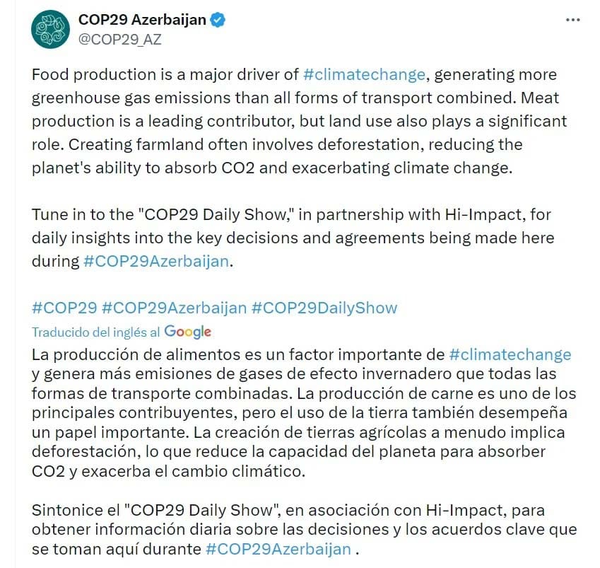 Uruguay desafía a la COP29: el rol clave de la agroindustria en el cambio climático