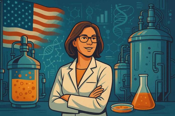 Representantes de empresas líderes anuncian la creación de la American Alliance for Biomanufacturing en Washington, mayo de 2025. con el fin de impulsar la biomanufactura en Estados Unidos.