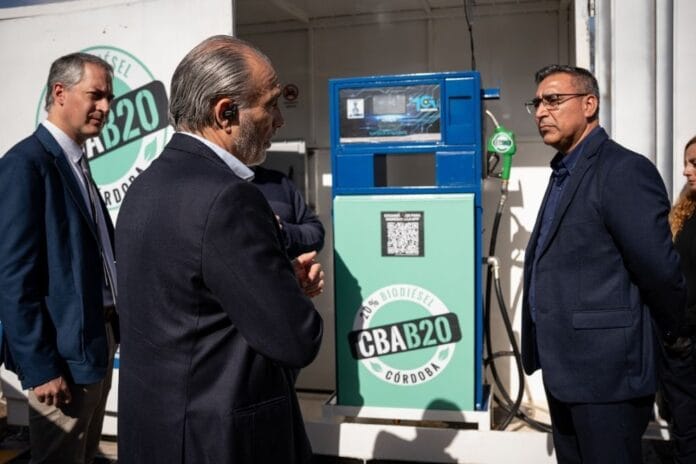 Estación Punto Bio en Córdoba para abastecimiento de biodiésel B20 a flota pública
