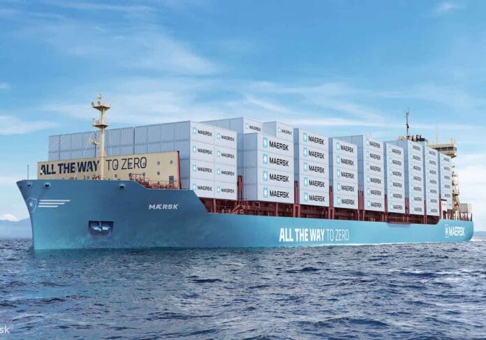 Maersk apuesta por el etanol brasilero para descarbonizar sus buques Buque Laura Maersk navegando con etanol brasilero como parte de prueba dual-fuel