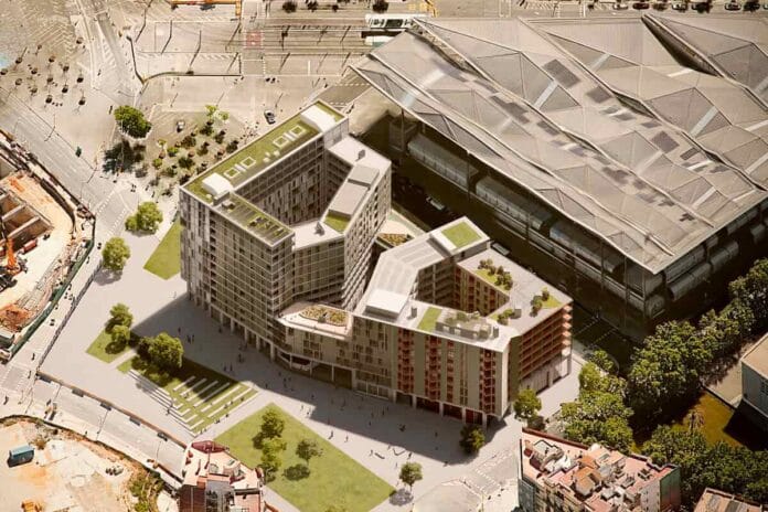 así es cómo Cataluña está usando la contratación pública para sembrar una economía bio-basada Viviendas sociales bio-basadas construidas por el IMHAB en Barcelona a través de la contratación pública verde.