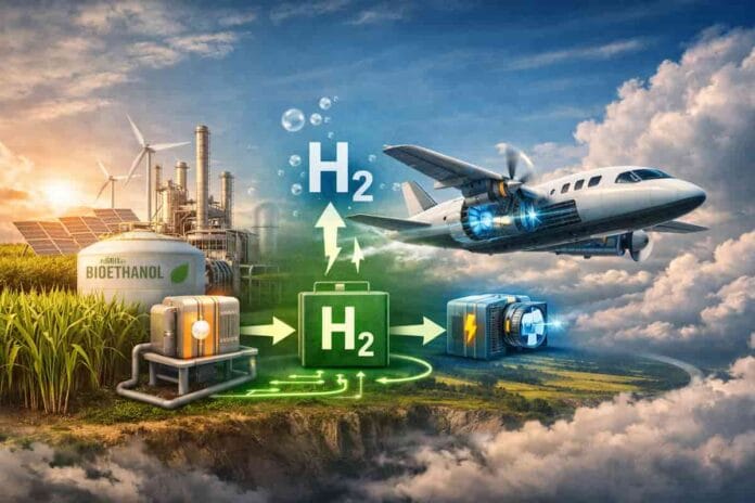hidrógeno para aviación a partir de etanol