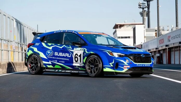 Subaru WRX STI prototipo de carreras usando bioetanol en la serie Super Taikyu
